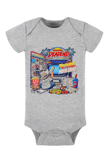 DeadEnd Horror Movie Addict Onesie - gray