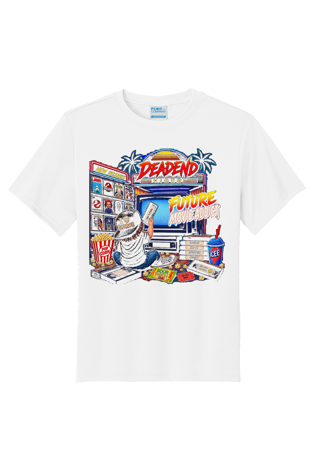 DeadEnd Horror Movie Addict T-Shirt - white