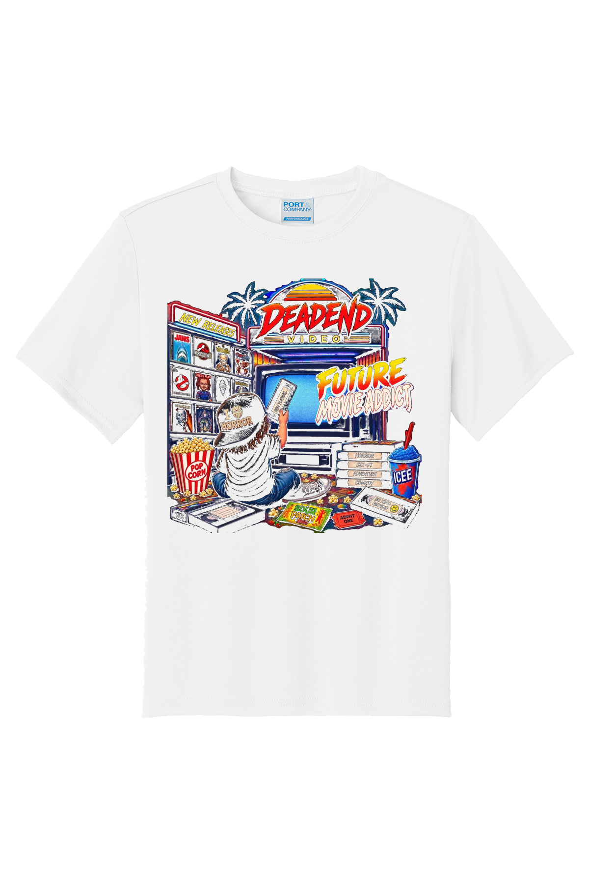 DeadEnd Horror Movie Addict T-Shirt - white