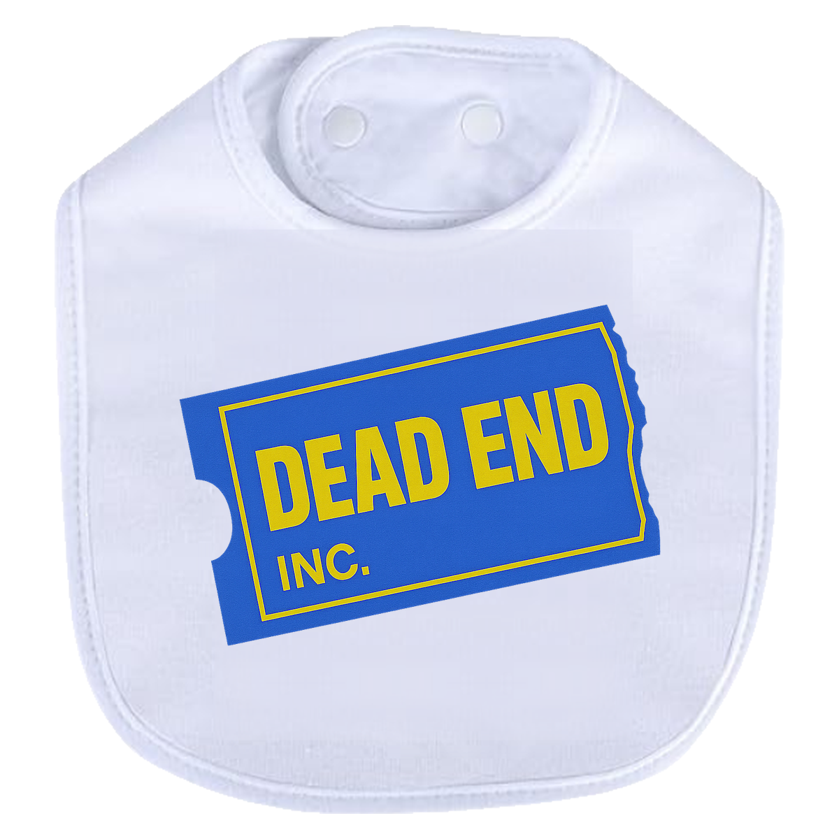 Dead End Blockbuster Bib - white