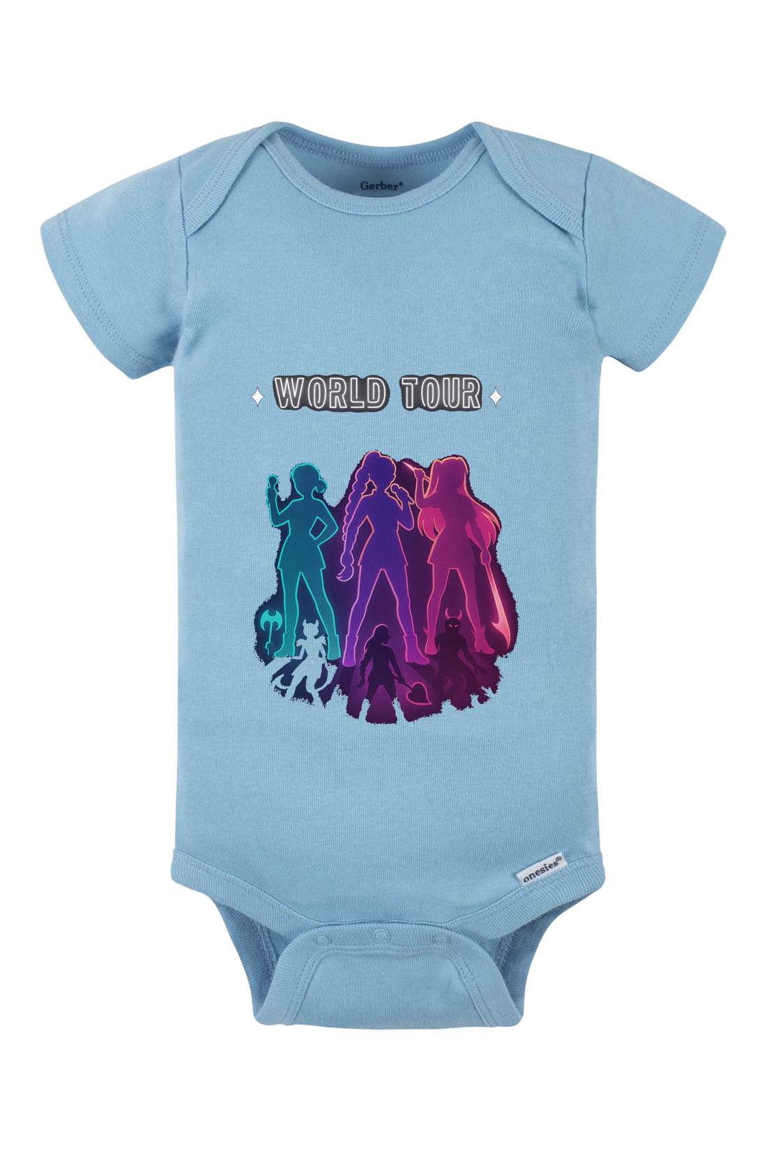 Demon Hunters World Tour Onesie - light blue