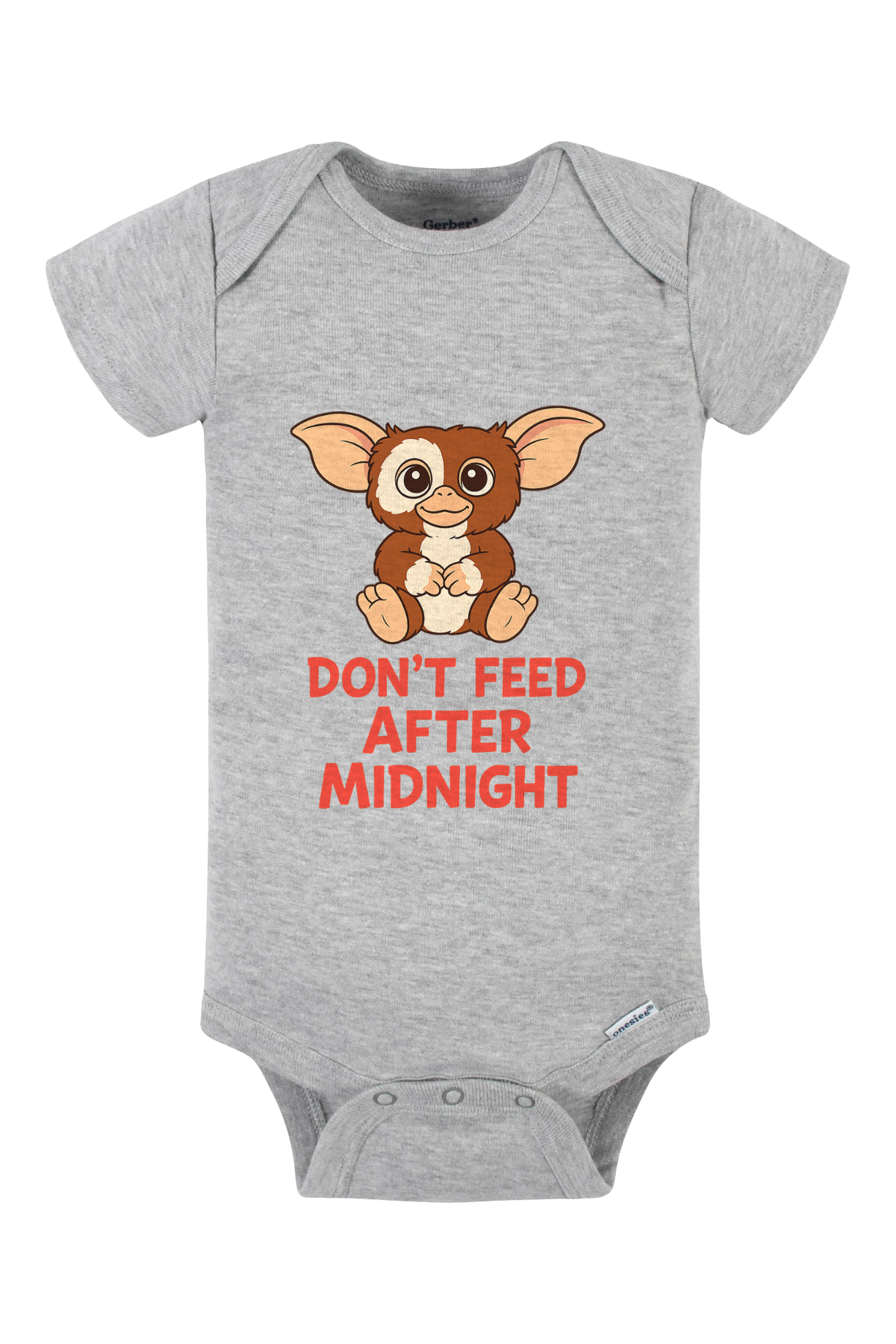 Don’t Feed After Midnight Onesie - gray