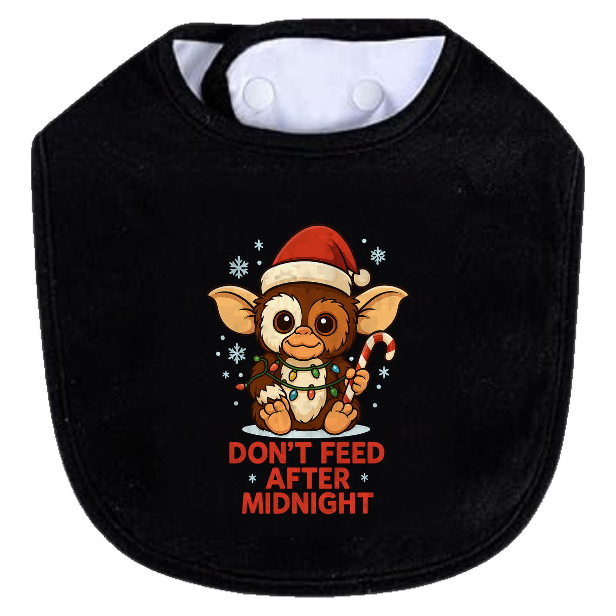 Dont Feed Christmas Bib - black