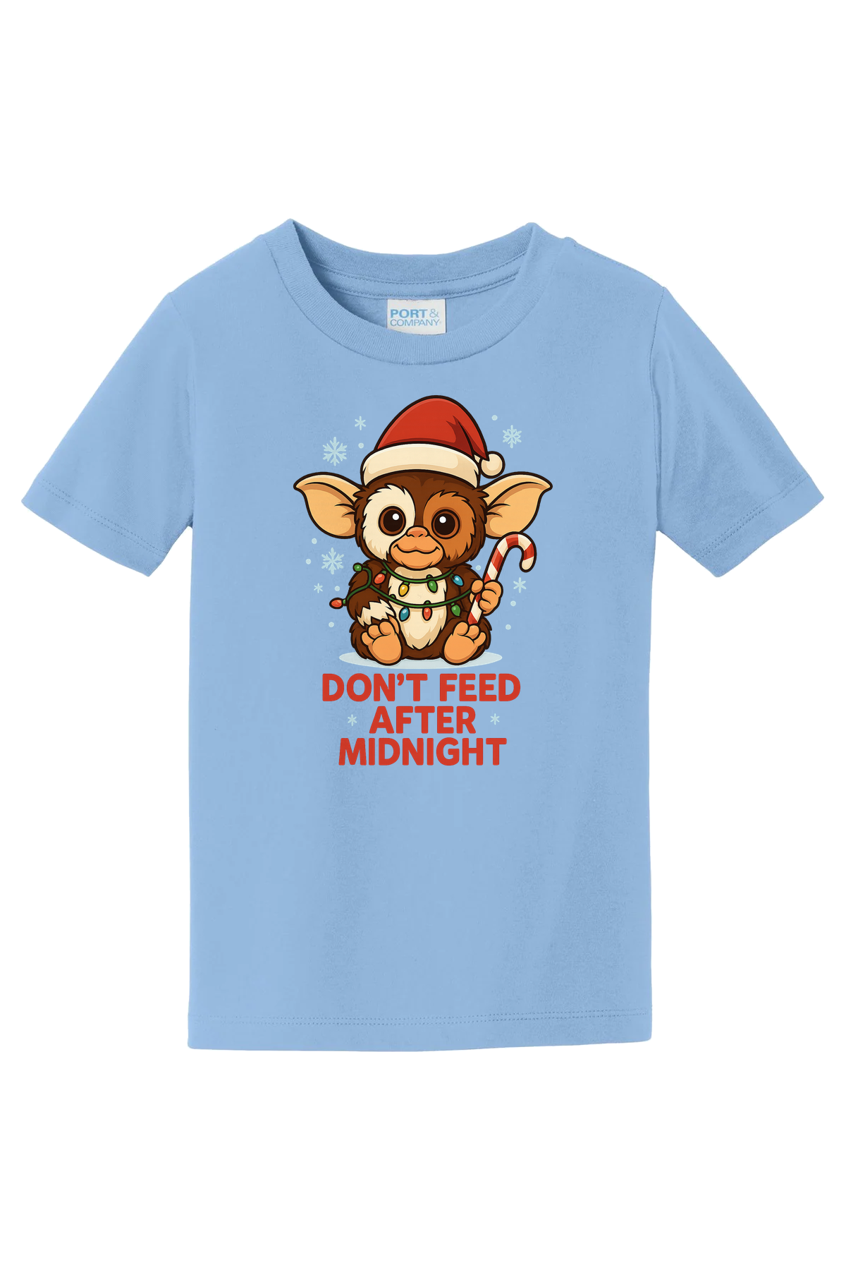 Dont Feed Christmas T-Shirt - light blue