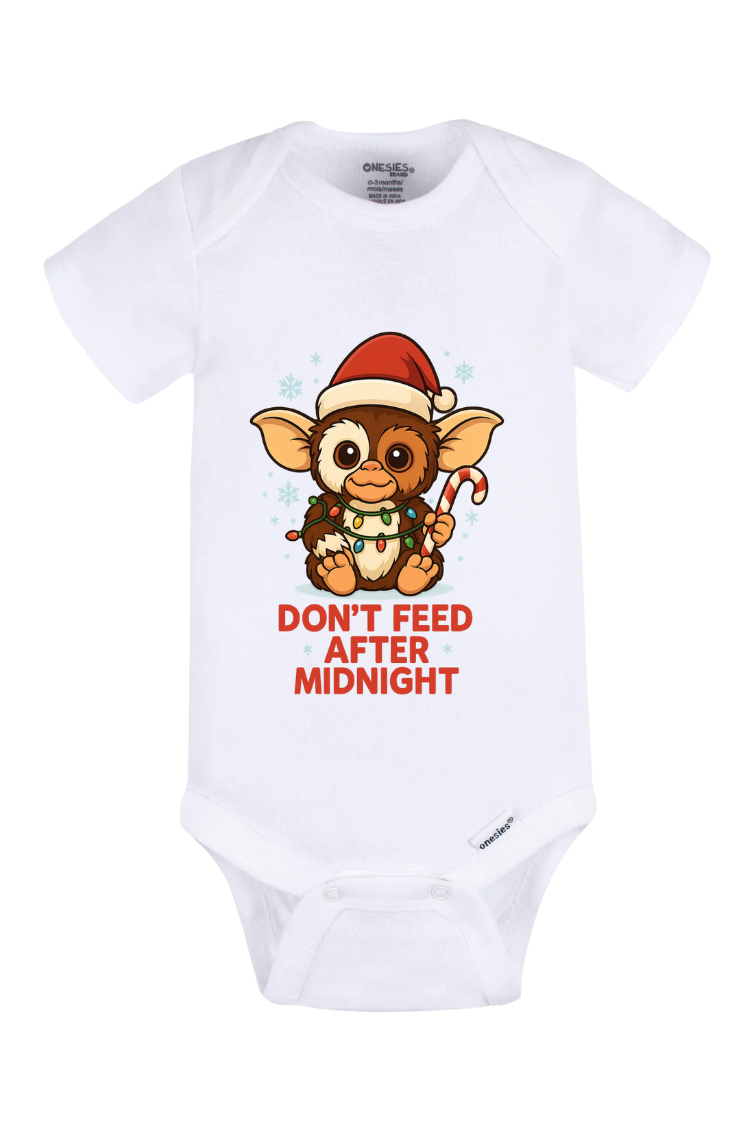 Dont Feed Christmas Onesie - black