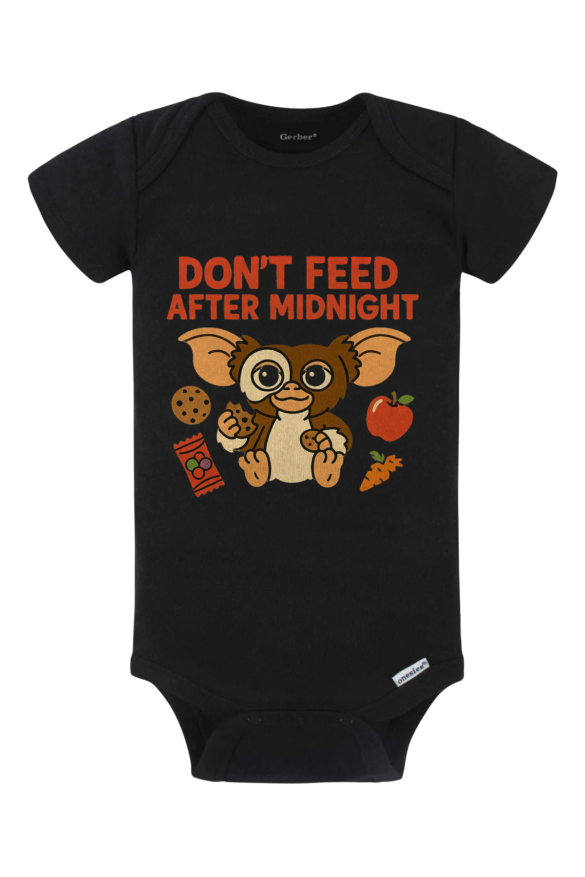 Dont Feed Snacks Onesie - black