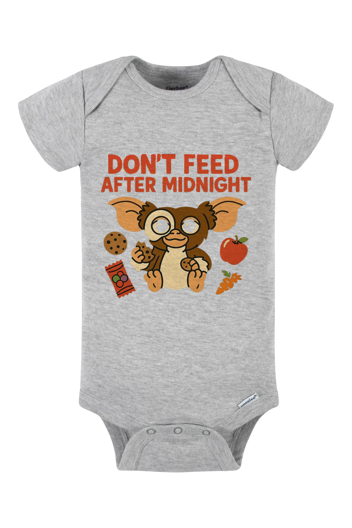 Dont Feed Snacks Onesie - gray