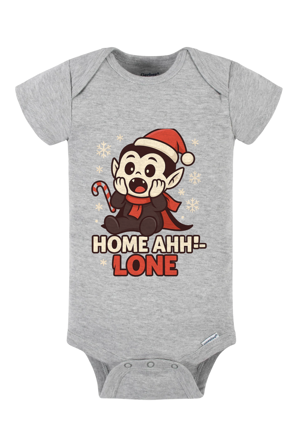 Dracula Home Ahhlone Onesie - gray
