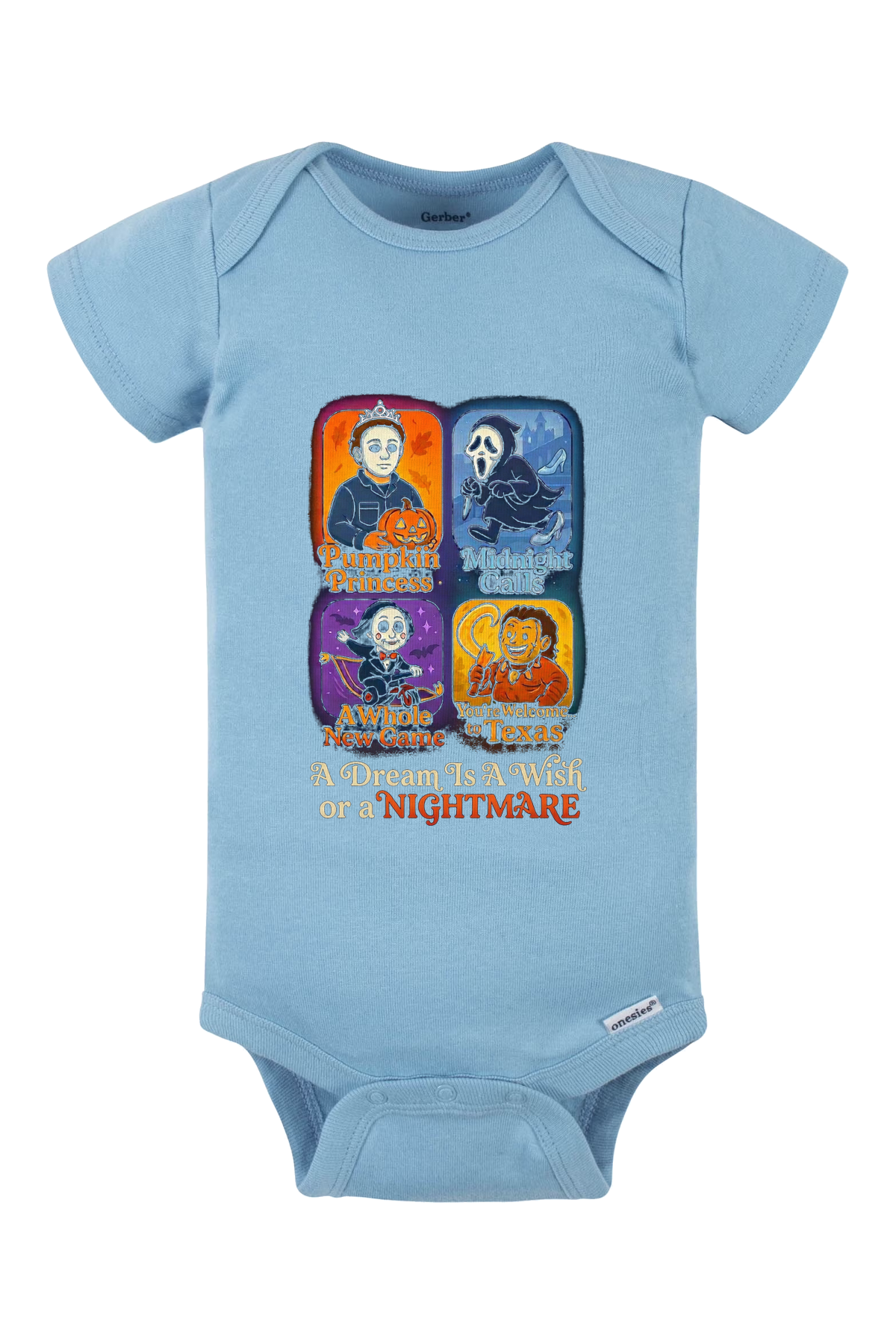 Dream Wish Nightmare Onesie - light blue