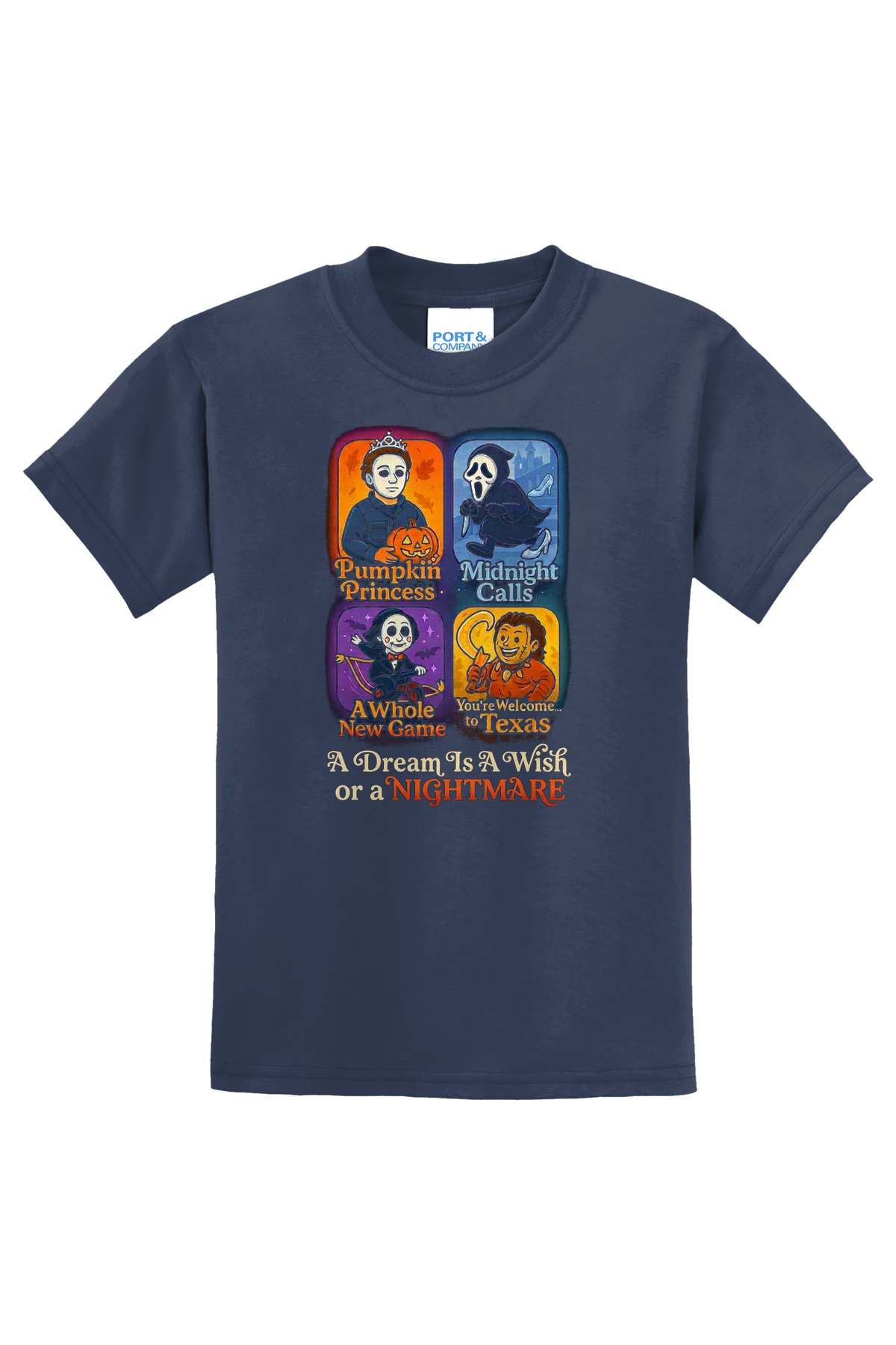 Dream Wish Nightmare T-Shirt - navy blue