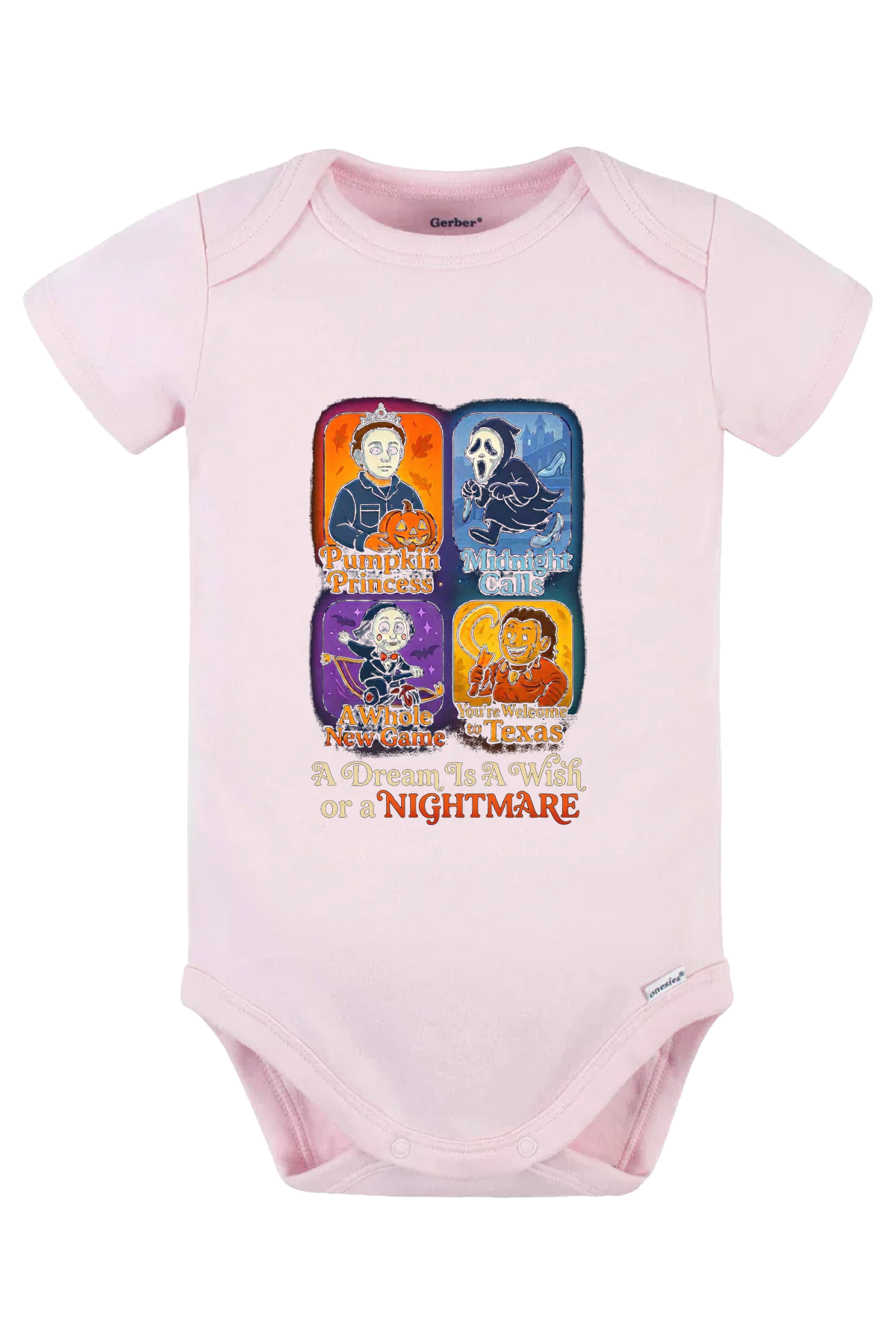 Dream Wish Nightmare Onesie - pink