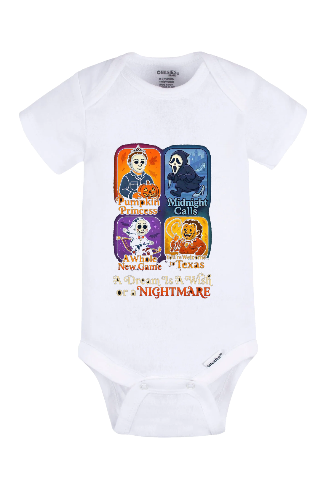Dream Wish Nightmare Onesie - black