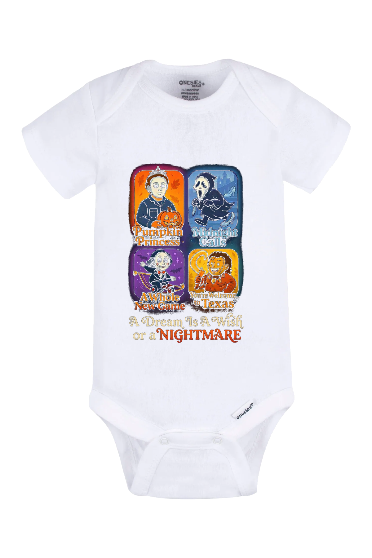 Dream Wish Nightmare Onesie - white