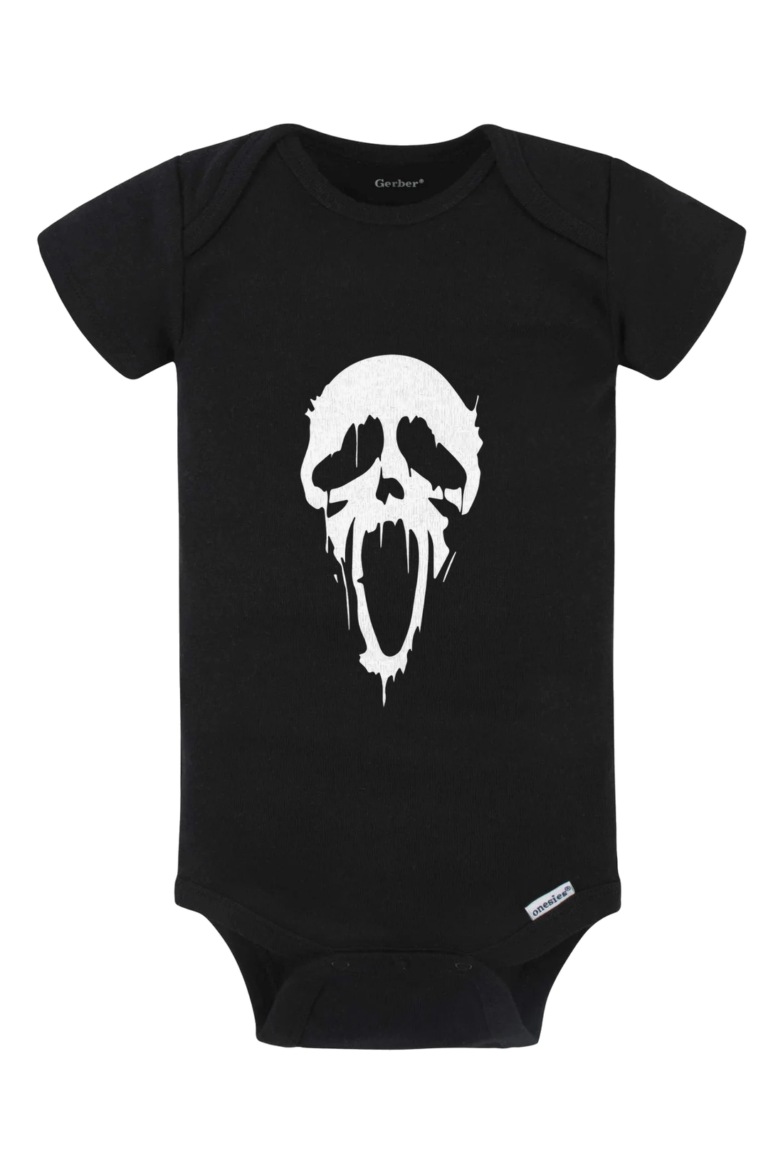 Dripping Ghost Face Onesie - black
