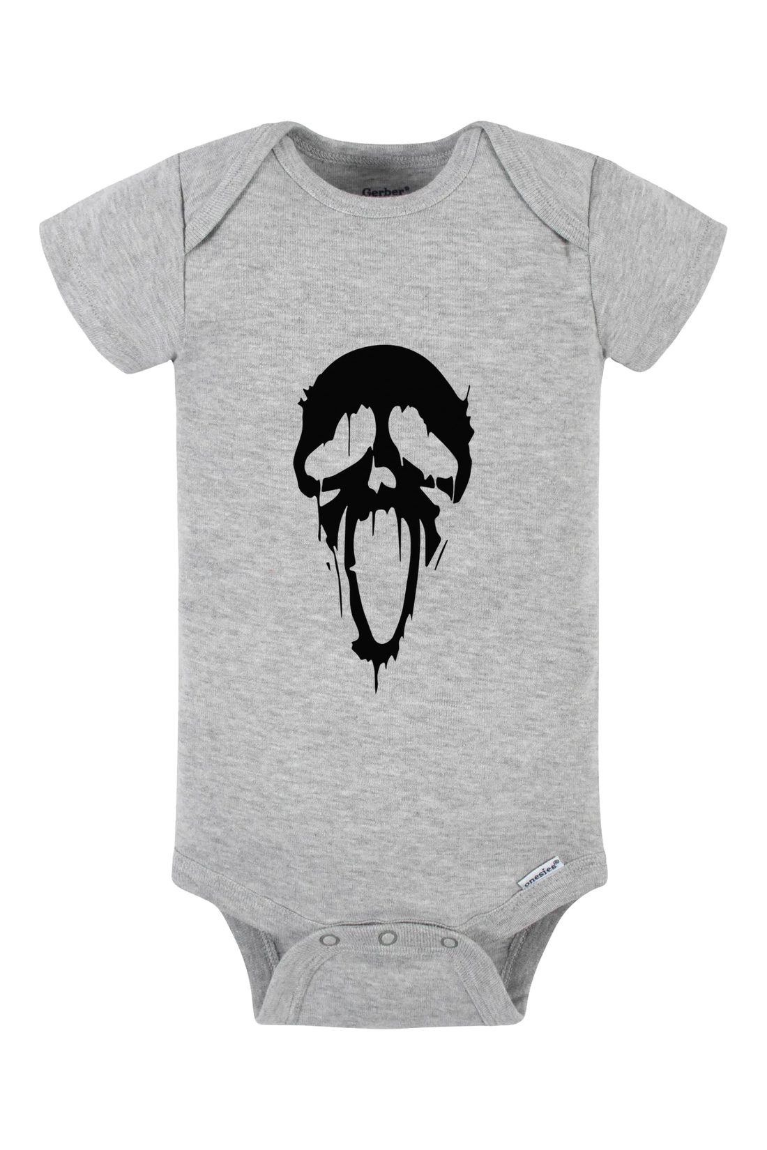 Dripping Ghost Face Onesie - black