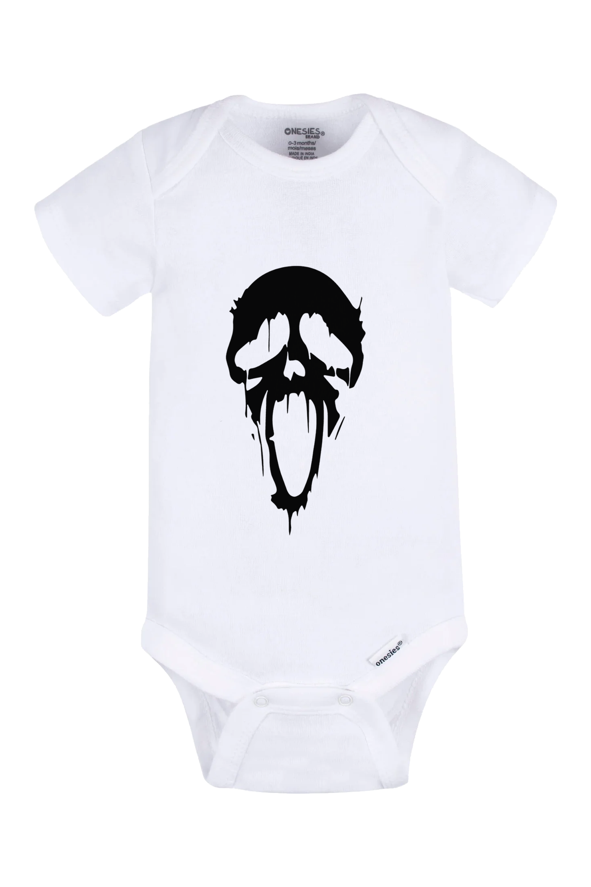 Dripping Ghost Face Onesie - white