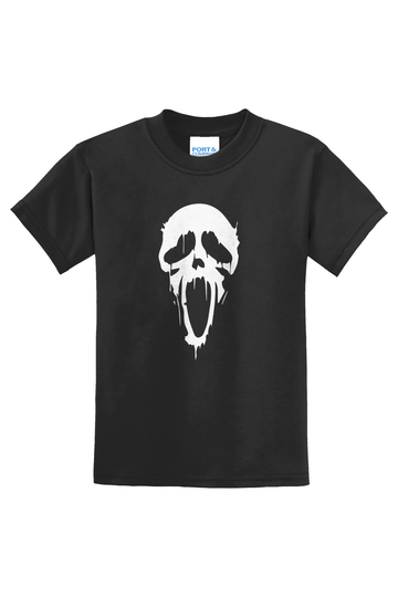 Dripping Ghost Face T-Shirt - black