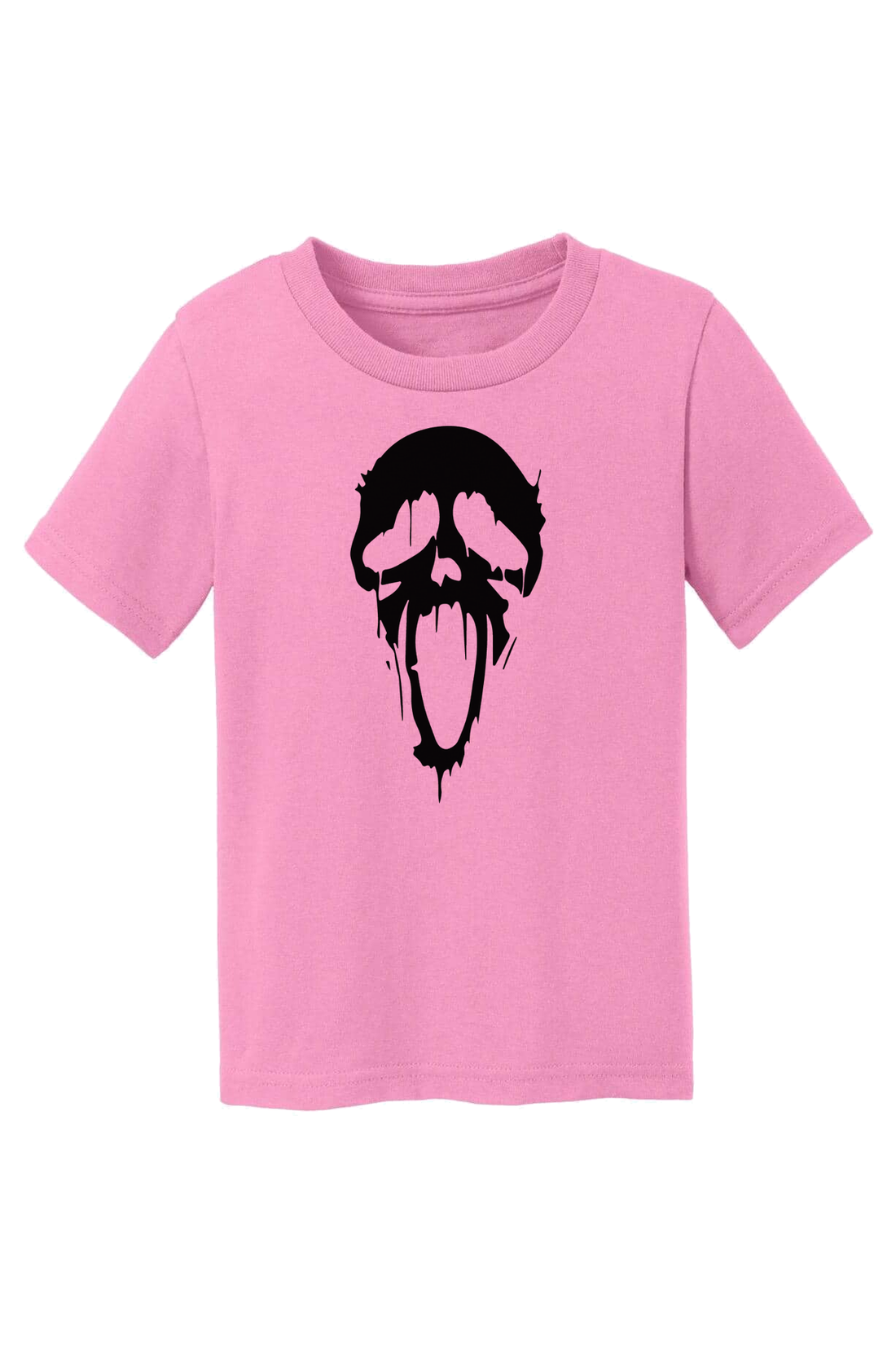 Dripping Ghost Face T-Shirt - pink