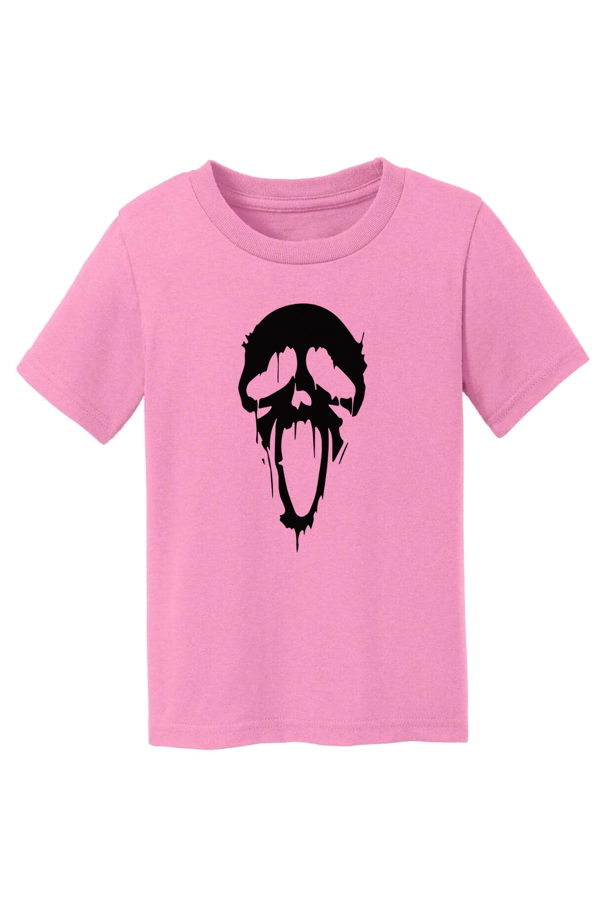 Dripping Ghost Face T-Shirt - pink
