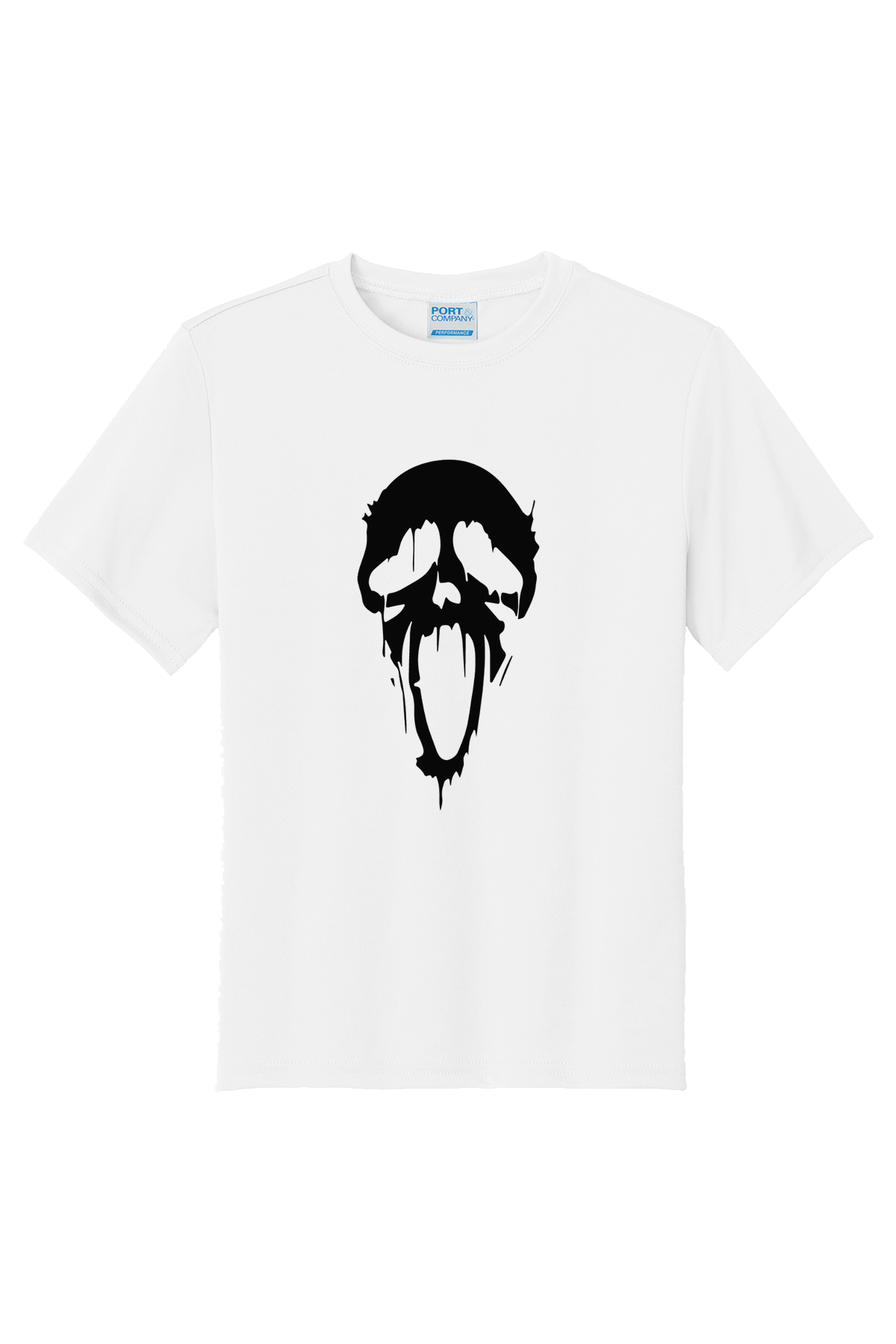 Dripping Ghost Face T-Shirt - white