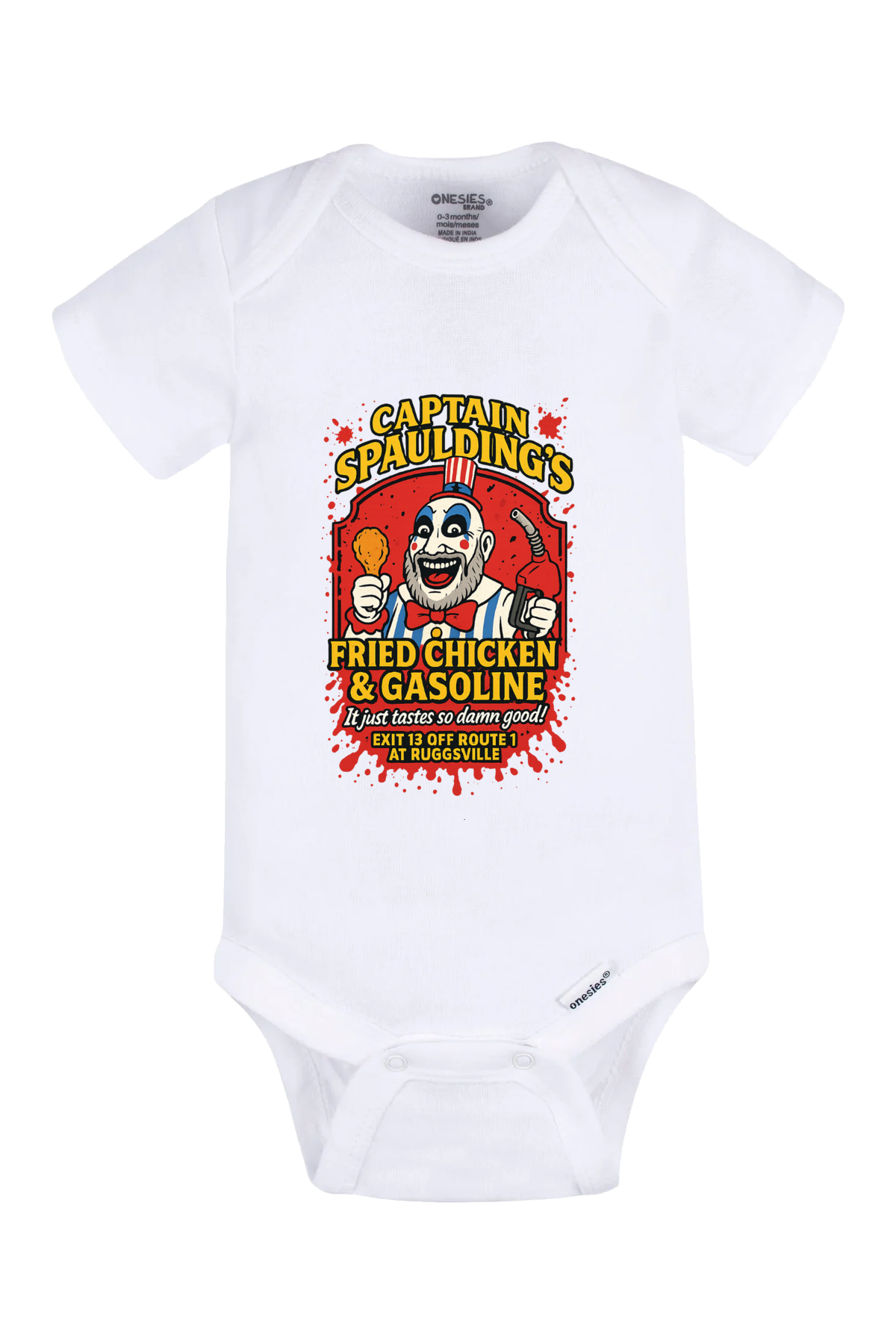 Exit 13 Onesie - white