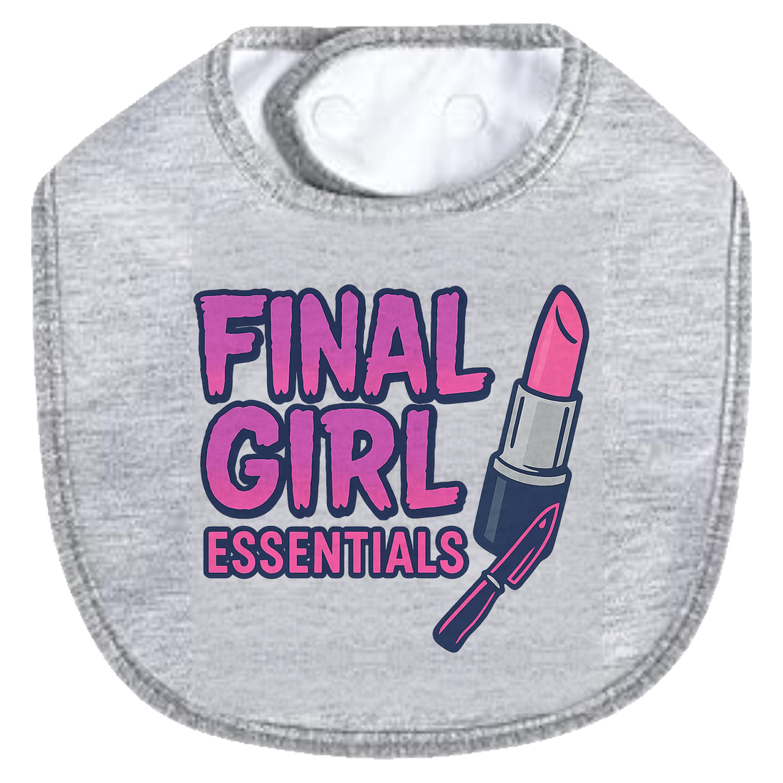 Final Girl Essentials Blue Bib - white