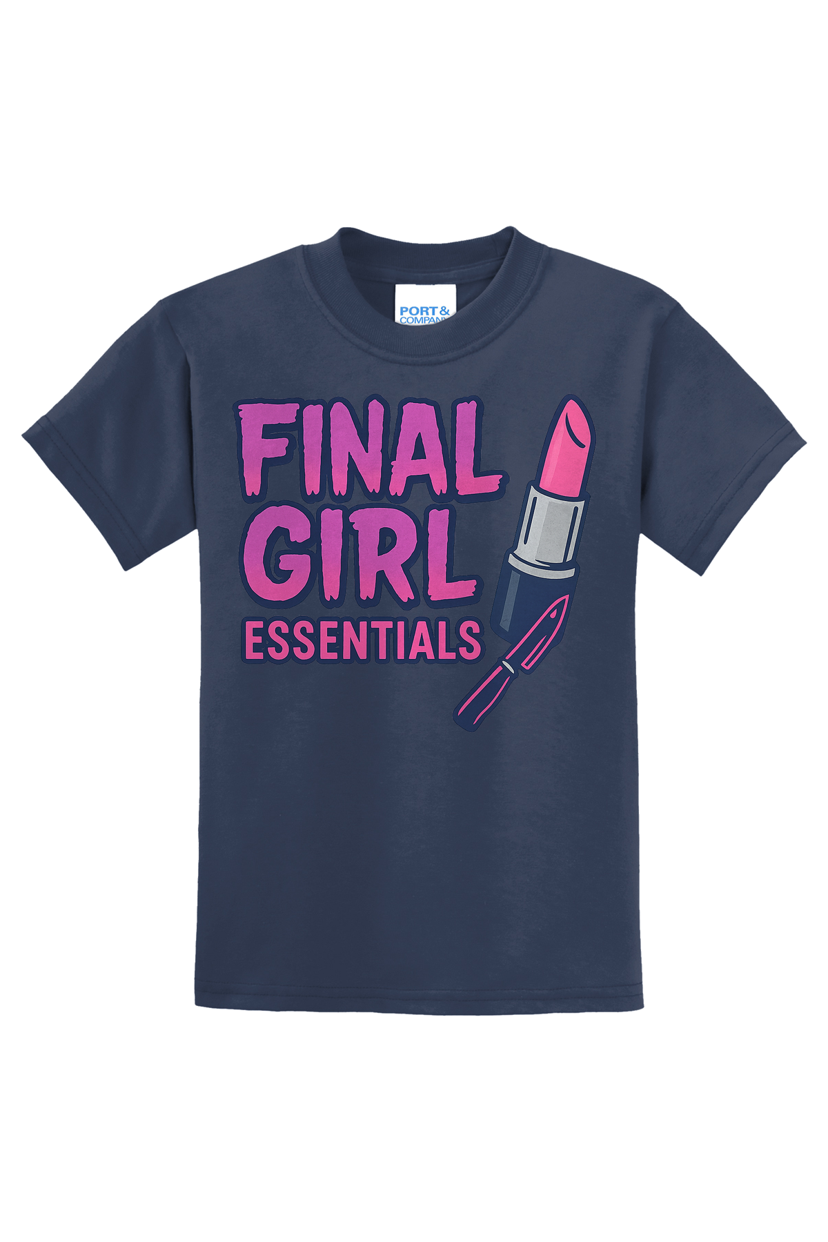 Final Girl Essentials Blue T-Shirt - navy blue