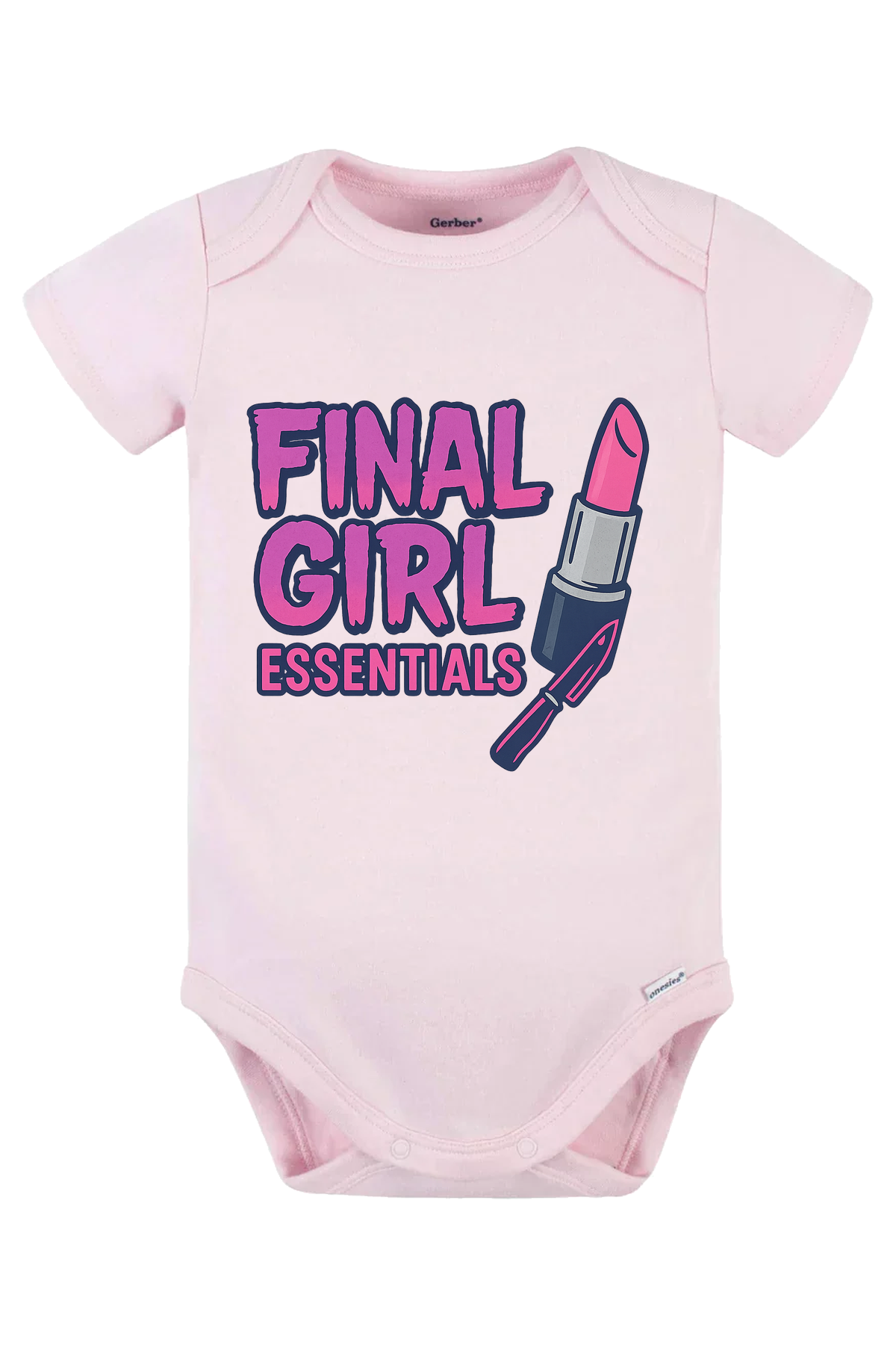 Final Girl Essentials Blue Onesie - pink