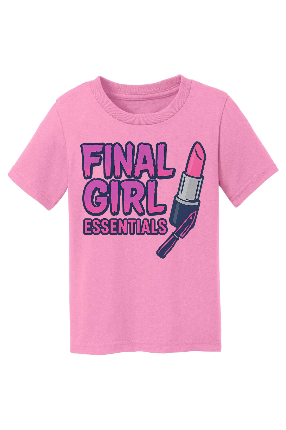 Final Girl Essentials Blue T-Shirt - white