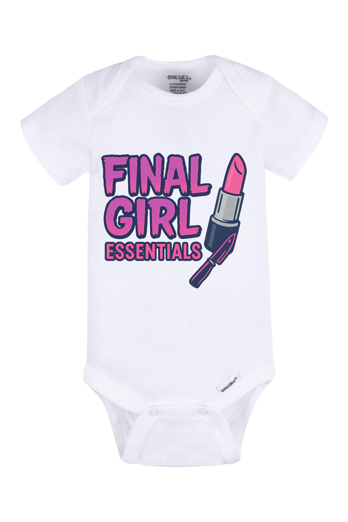 Final Girl Essentials Blue Onesie - white