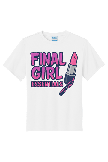 Final Girl Essentials Blue T-Shirt - white