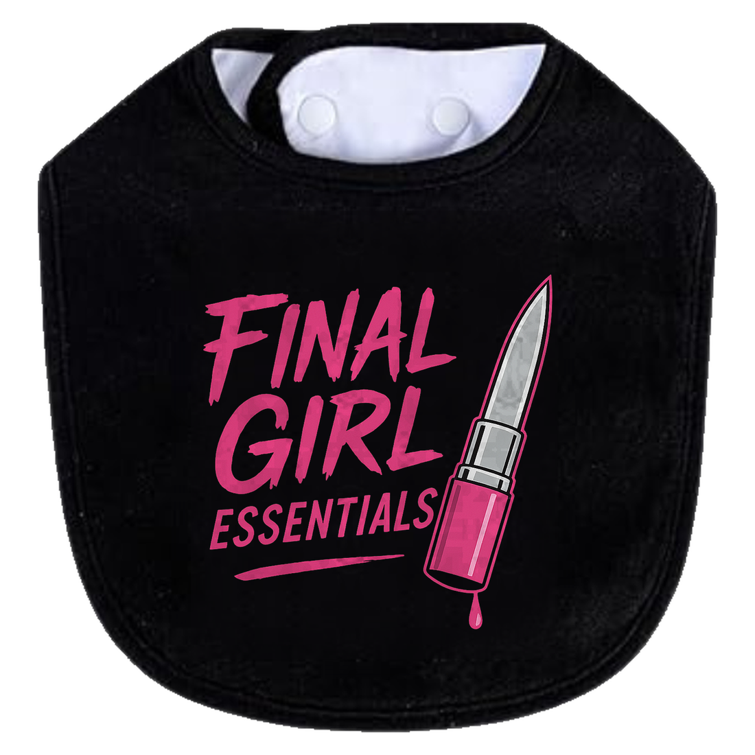 Final Girl Essentials Pink Bib - black