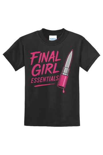 Final Girl Essentials Pink T-Shirt - black
