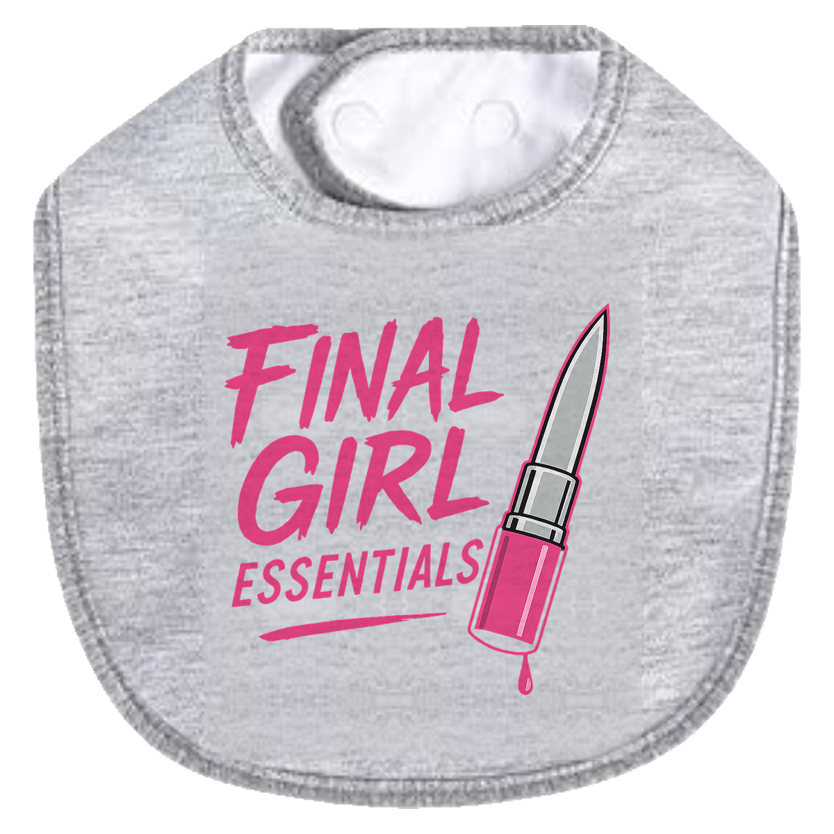 Final Girl Essentials Pink Bib - gray