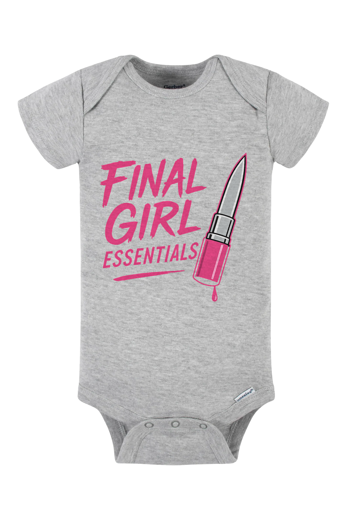 Final Girl Essentials Pink Onesie - gray
