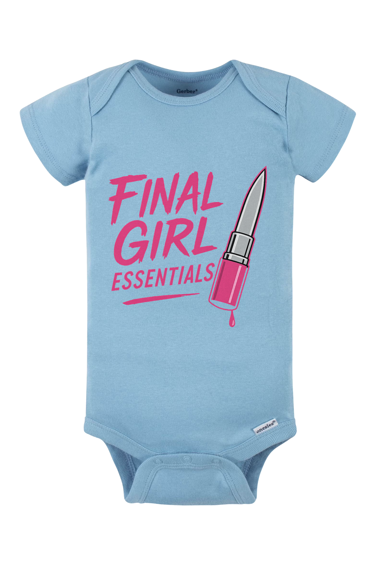 Final Girl Essentials Pink Onesie - light blue