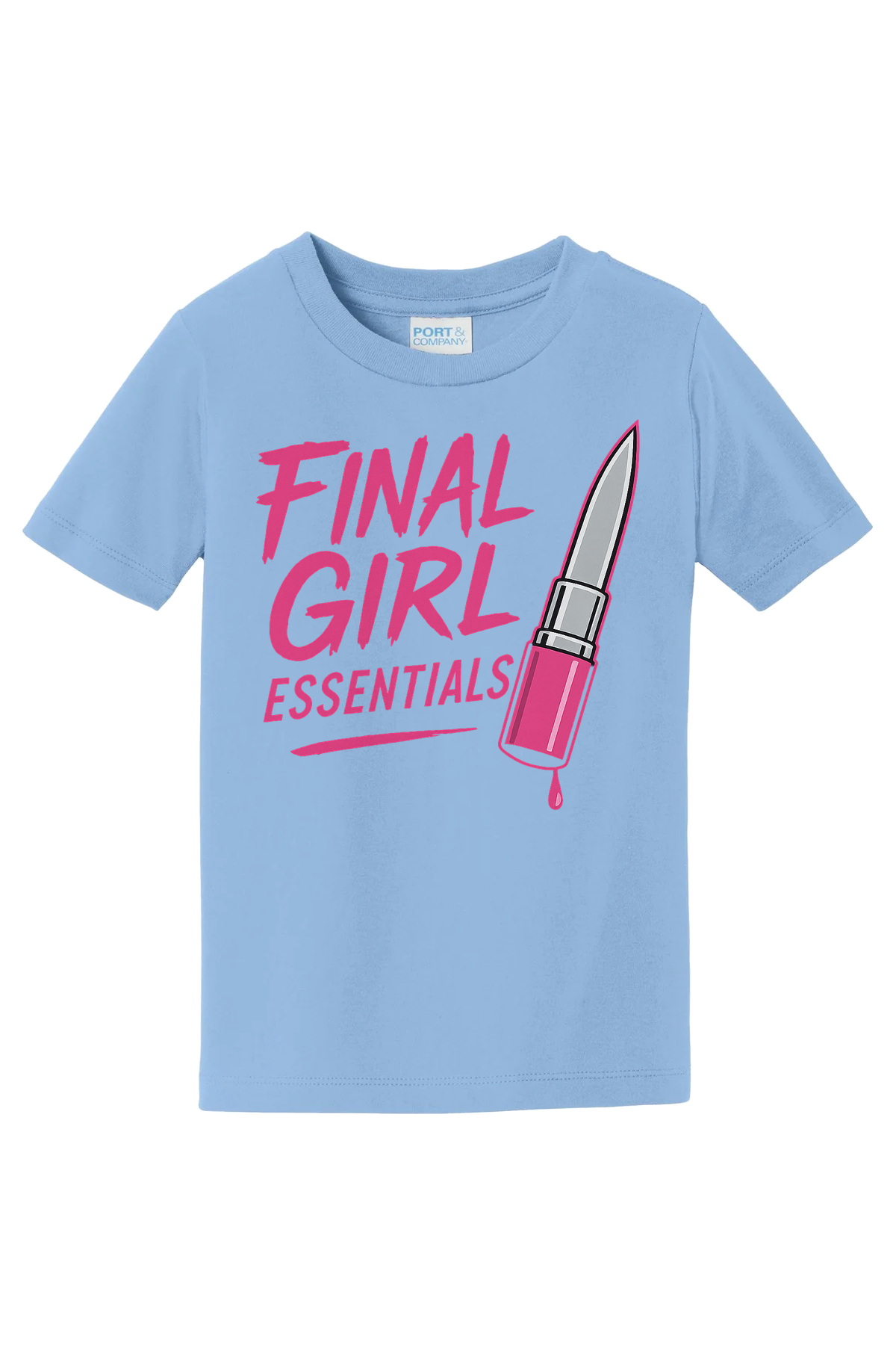 Final Girl Essentials Pink T-Shirt - light blue
