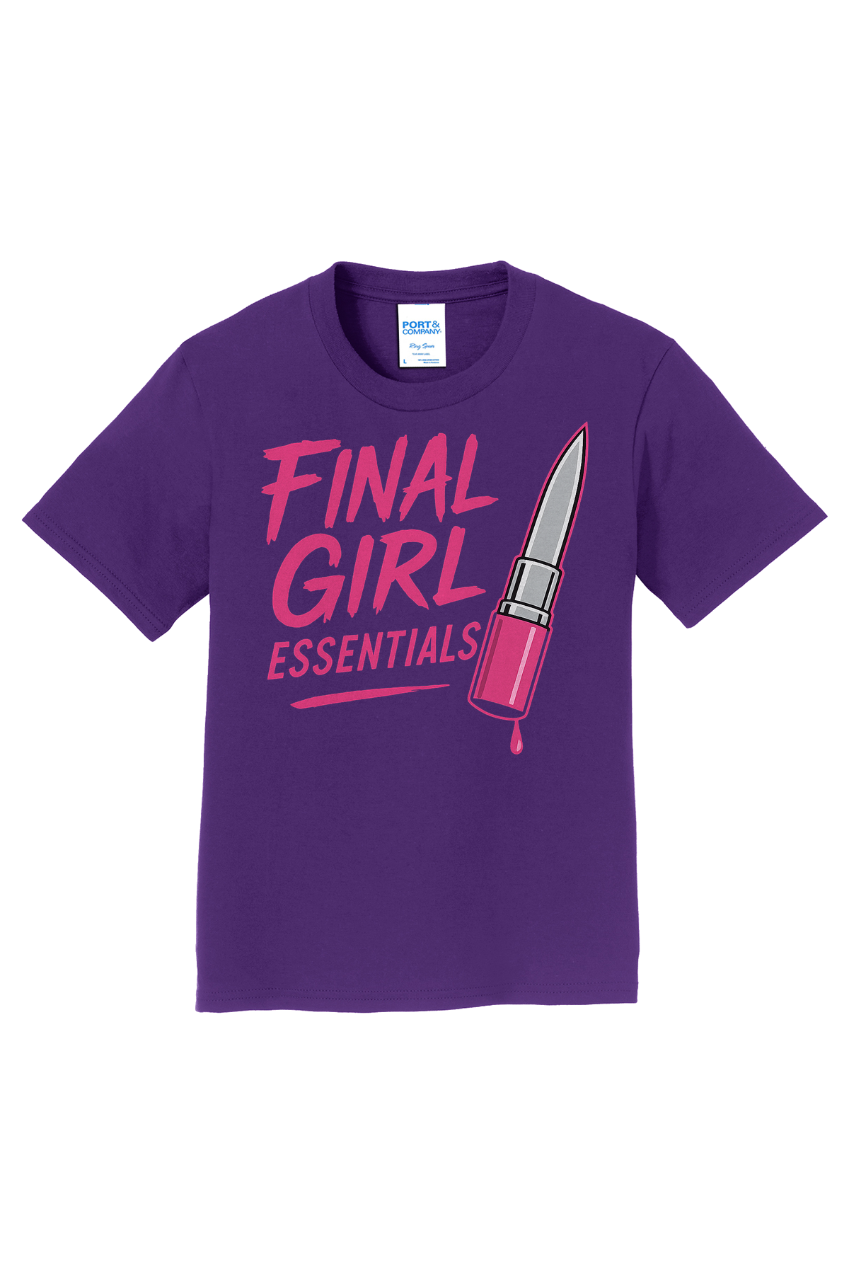 Final Girl Essentials Pink T-Shirt - purple
