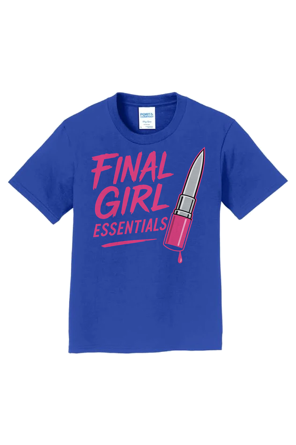 Final Girl Essentials Pink T-Shirt - royal blue