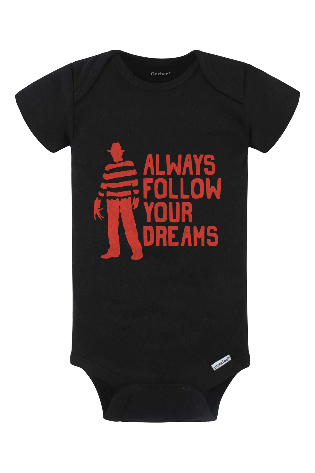 Follow Your Dreams Onesie - black