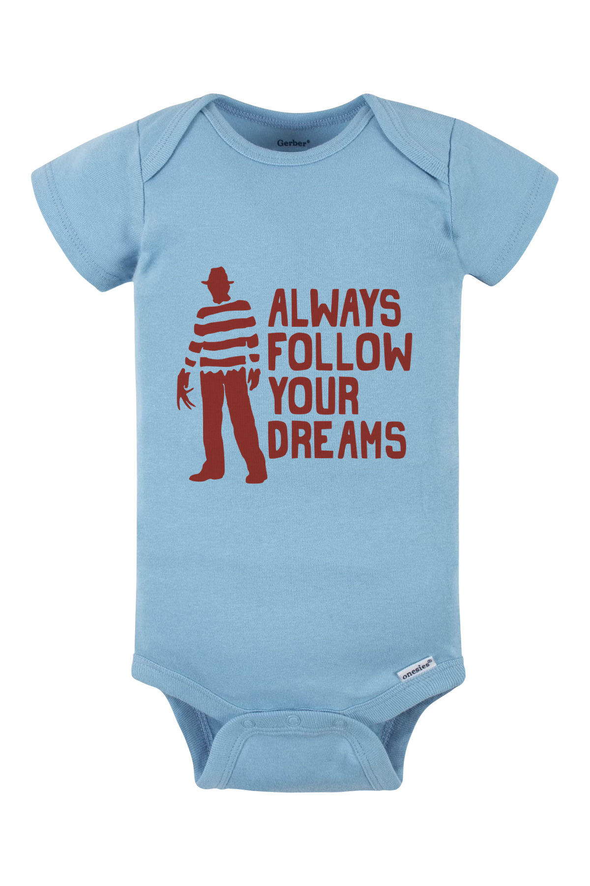 Follow Your Dreams Onesie - light blue