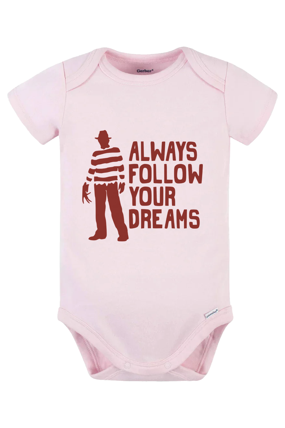Follow Your Dreams Onesie - pink