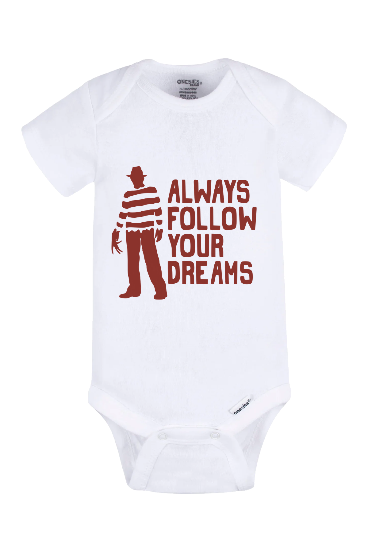 Follow Your Dreams Onesie - white