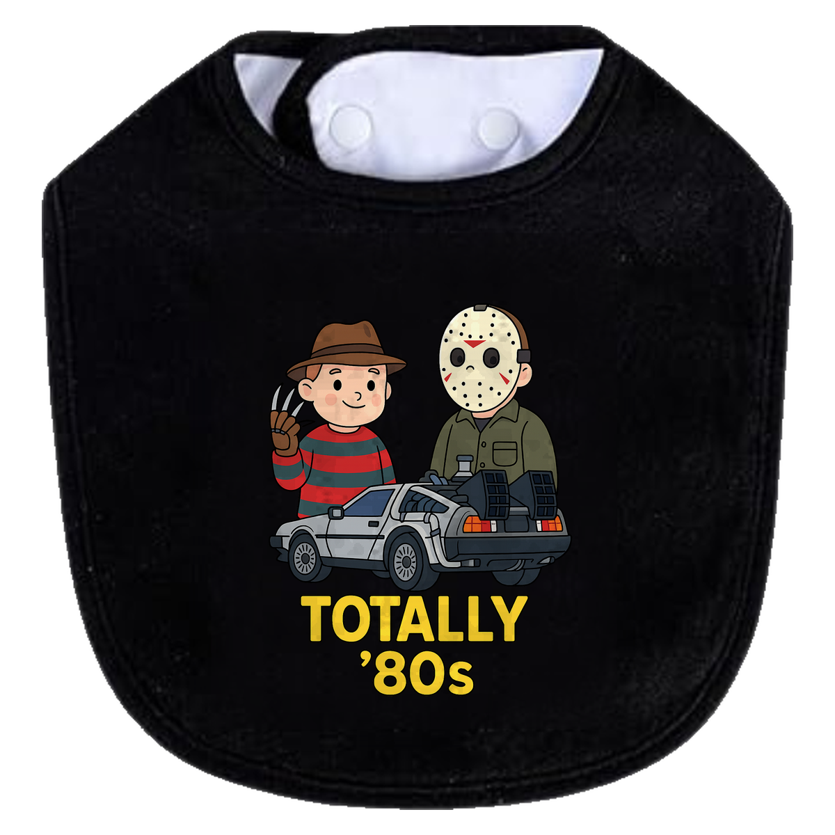 Freddy Jason Delorean80s Bib - black