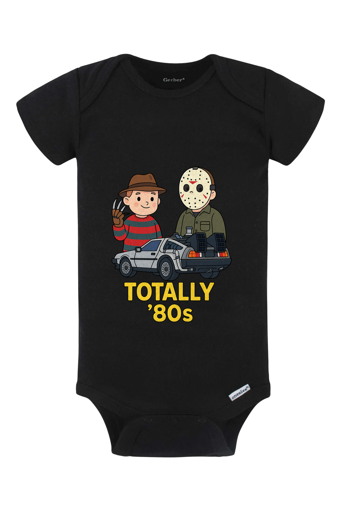 Freddy Jason Delorean80s Onesie - gray