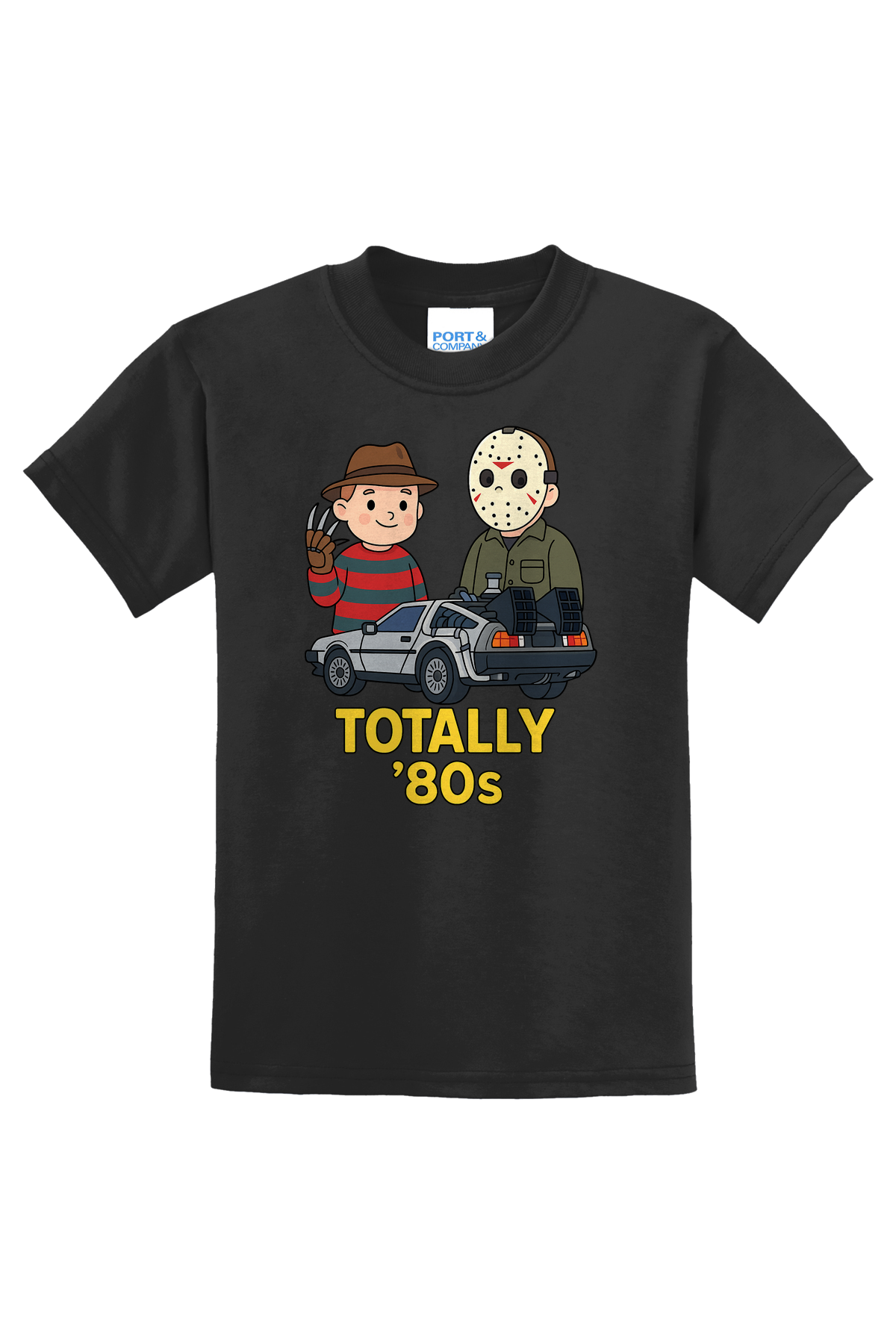 Freddy Jason Delorean80s T-Shirt - black
