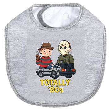 Freddy Jason Delorean80s Bib - gray