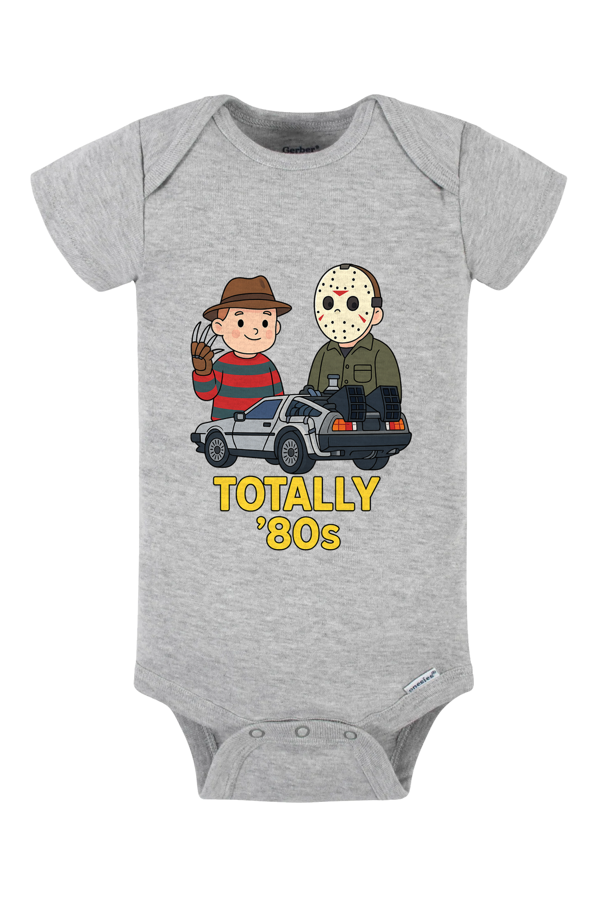 Freddy Jason Delorean80s Onesie - gray