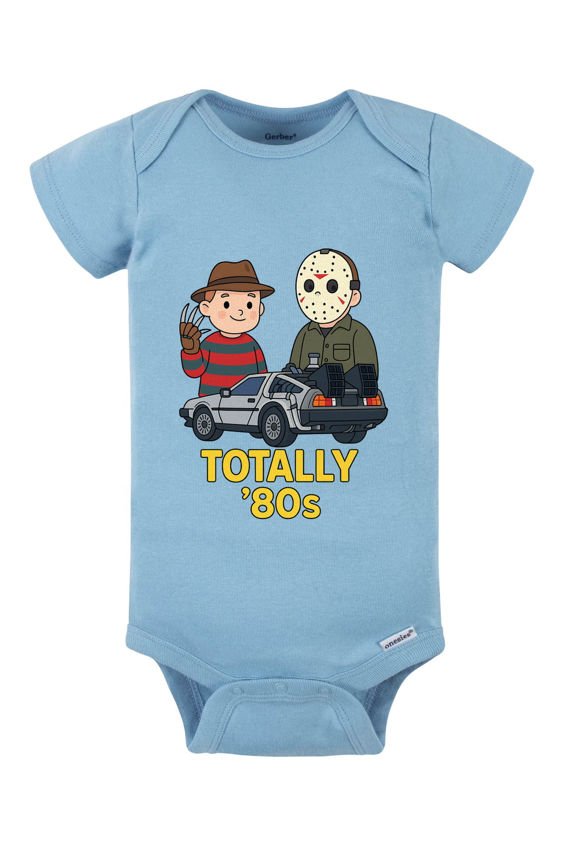 Freddy Jason Delorean80s Onesie - light blue
