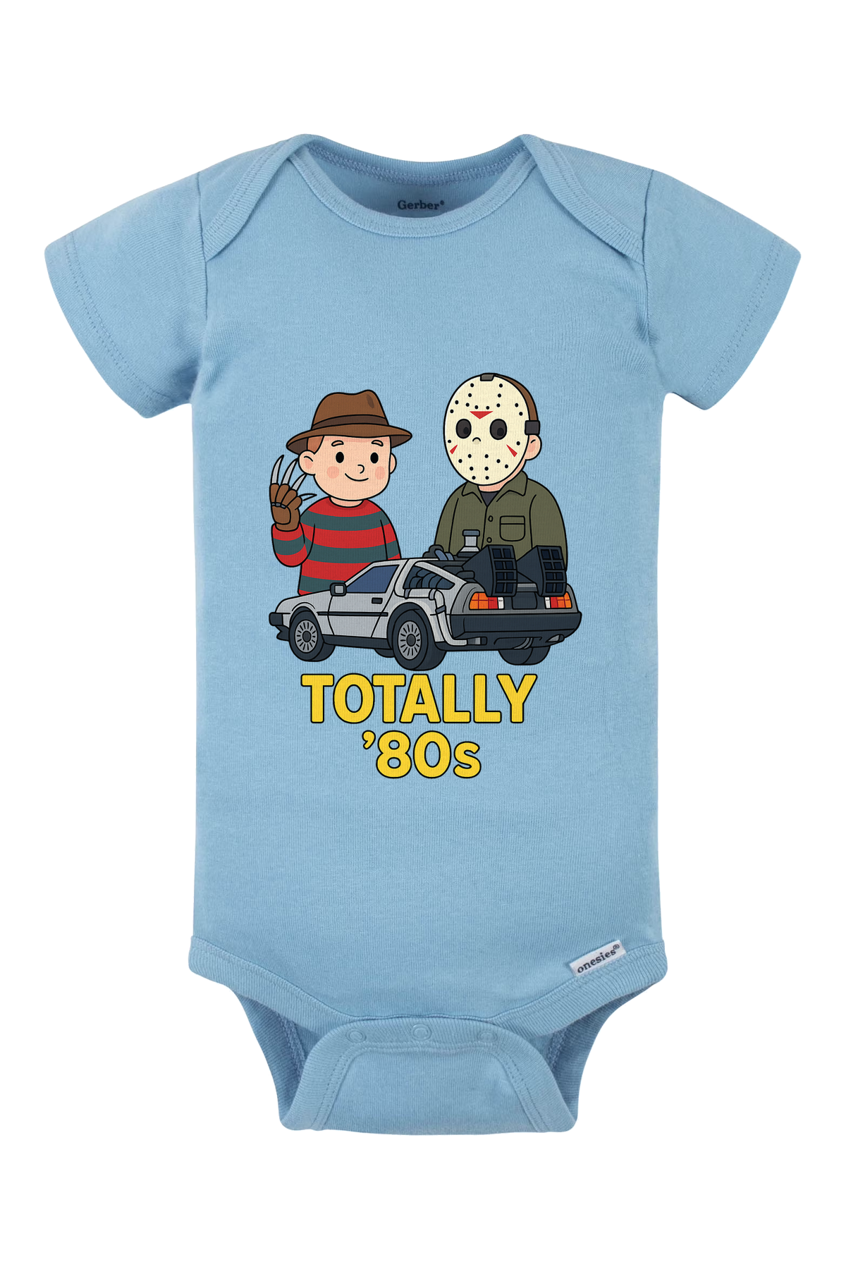 Freddy Jason Delorean80s Onesie - light blue